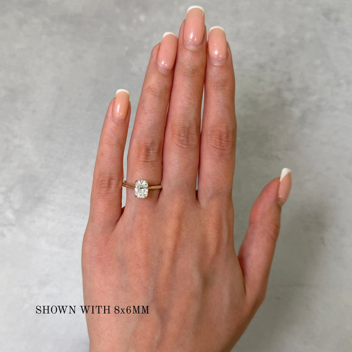 AGIDesignShop Megan Elongated cushion cut Moissanite Engagement Ring