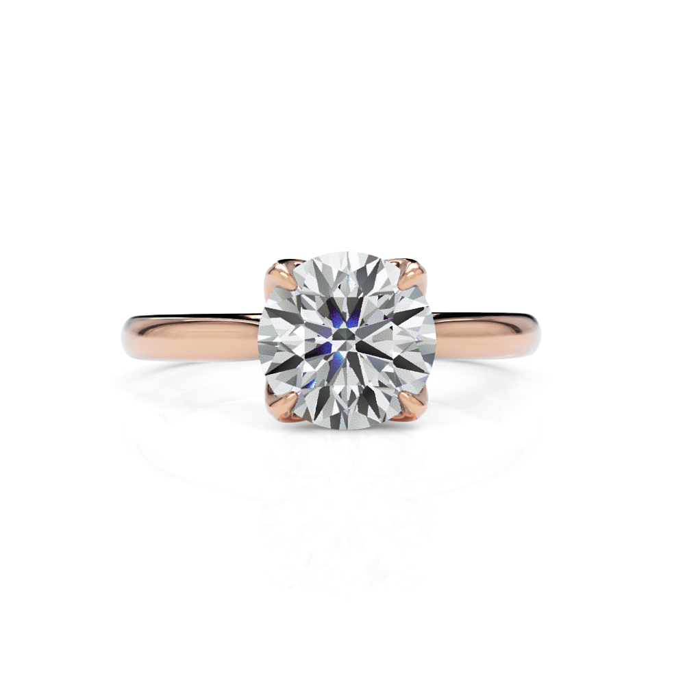 AGI Design Megan Round Lab Created Diamond Engagement Ring