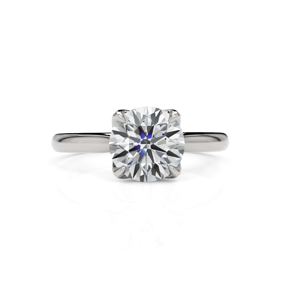 AGIDesignShop Megan Round Moissanite Engagement Ring
