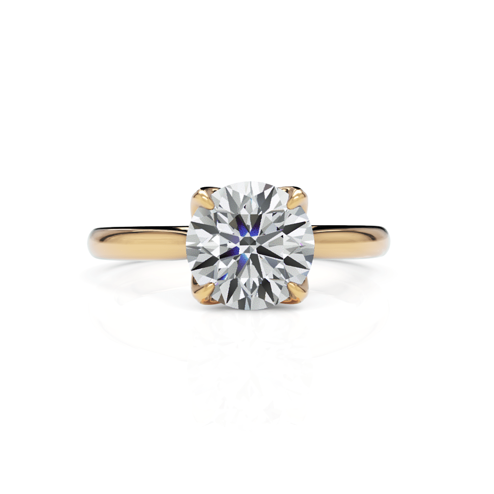 AGIDesignShop Megan Round Moissanite Engagement Ring