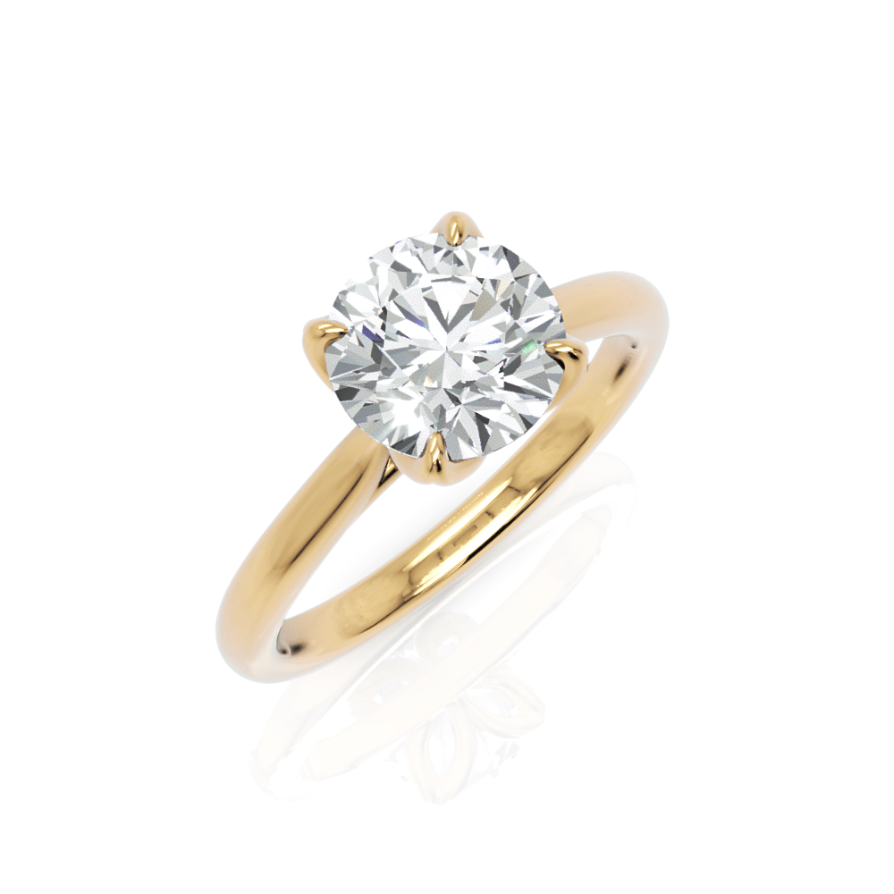 AGIDesignShop Megan Round Moissanite Engagement Ring