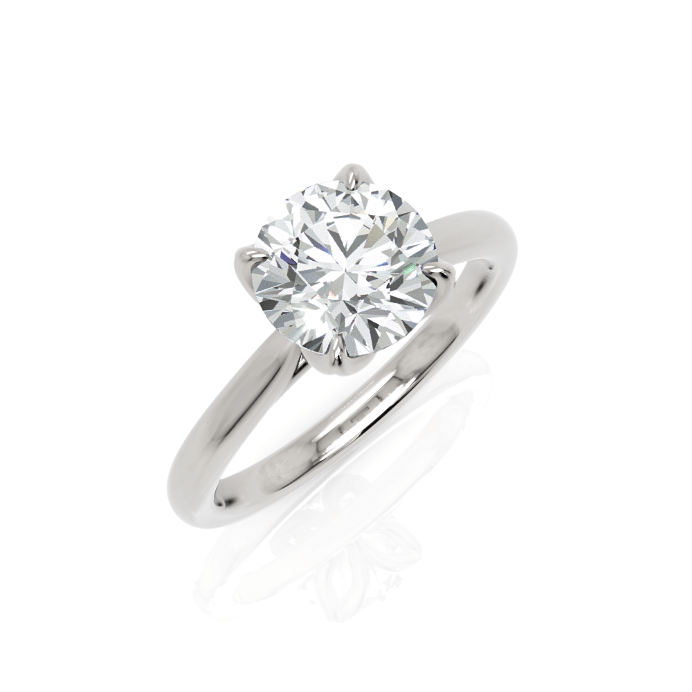 AGIDesignShop Megan Round Moissanite Engagement Ring