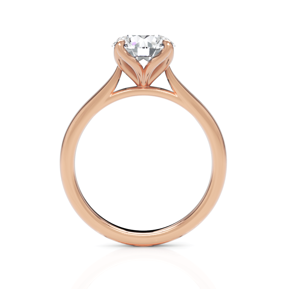 AGIDesignShop Megan Round Moissanite Engagement Ring