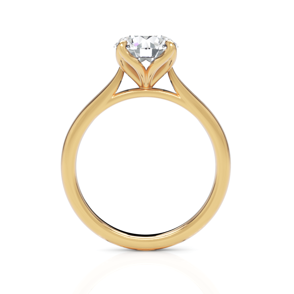 AGIDesignShop Megan Round Moissanite Engagement Ring