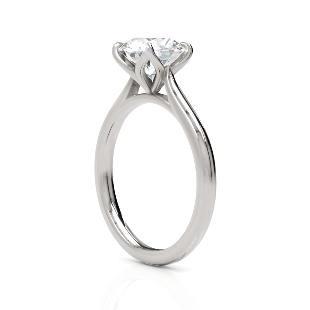 AGIDesignShop Megan Round Moissanite Engagement Ring