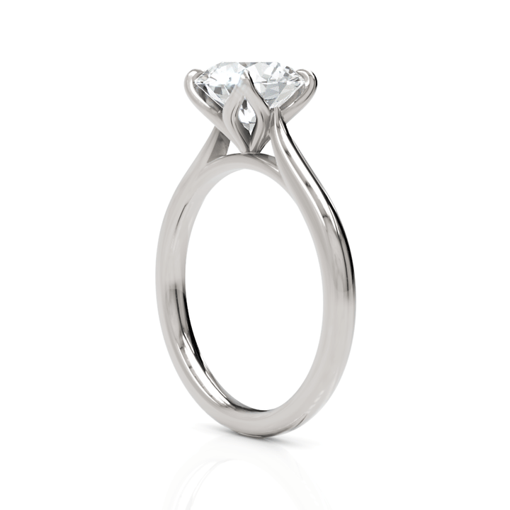 AGIDesignShop Megan Round Moissanite Engagement Ring