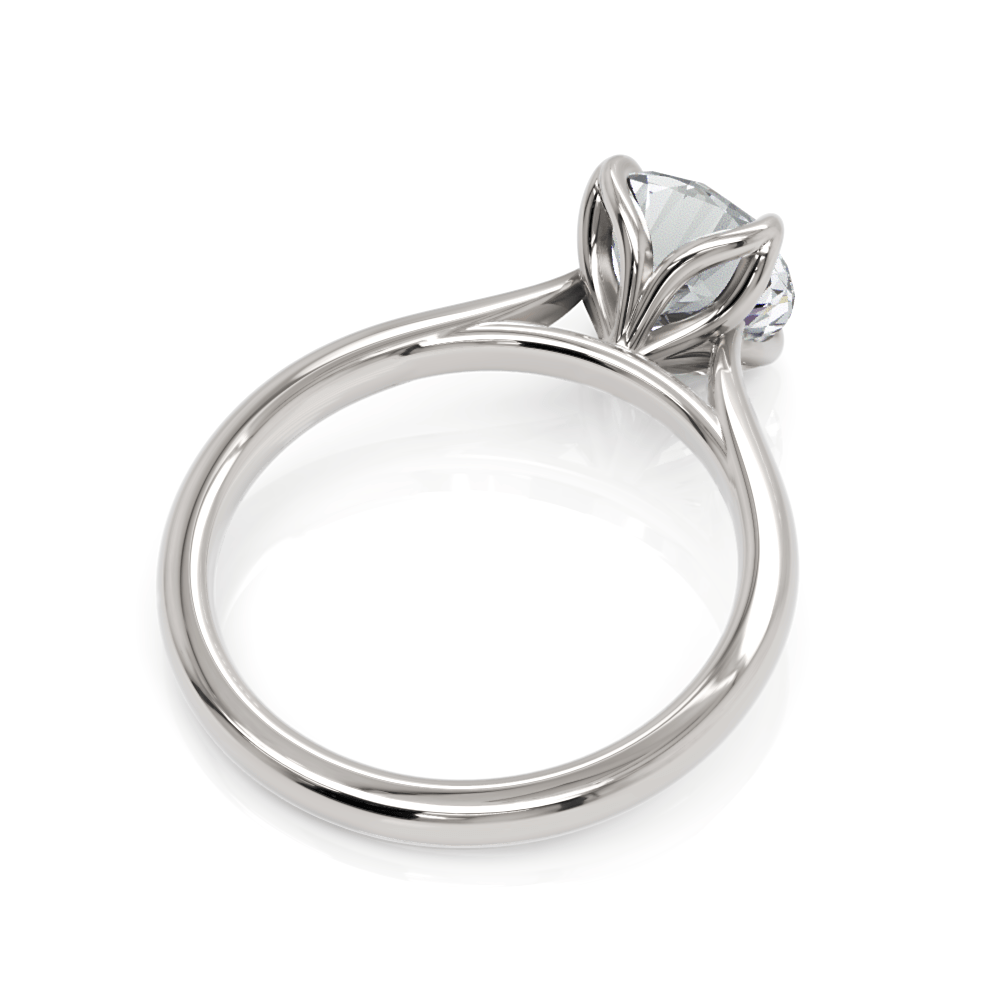 AGIDesignShop Megan Round Moissanite Engagement Ring