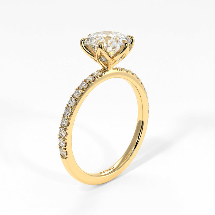 AGI Design Melanie Round Lab Created Diamond Engagement Ring