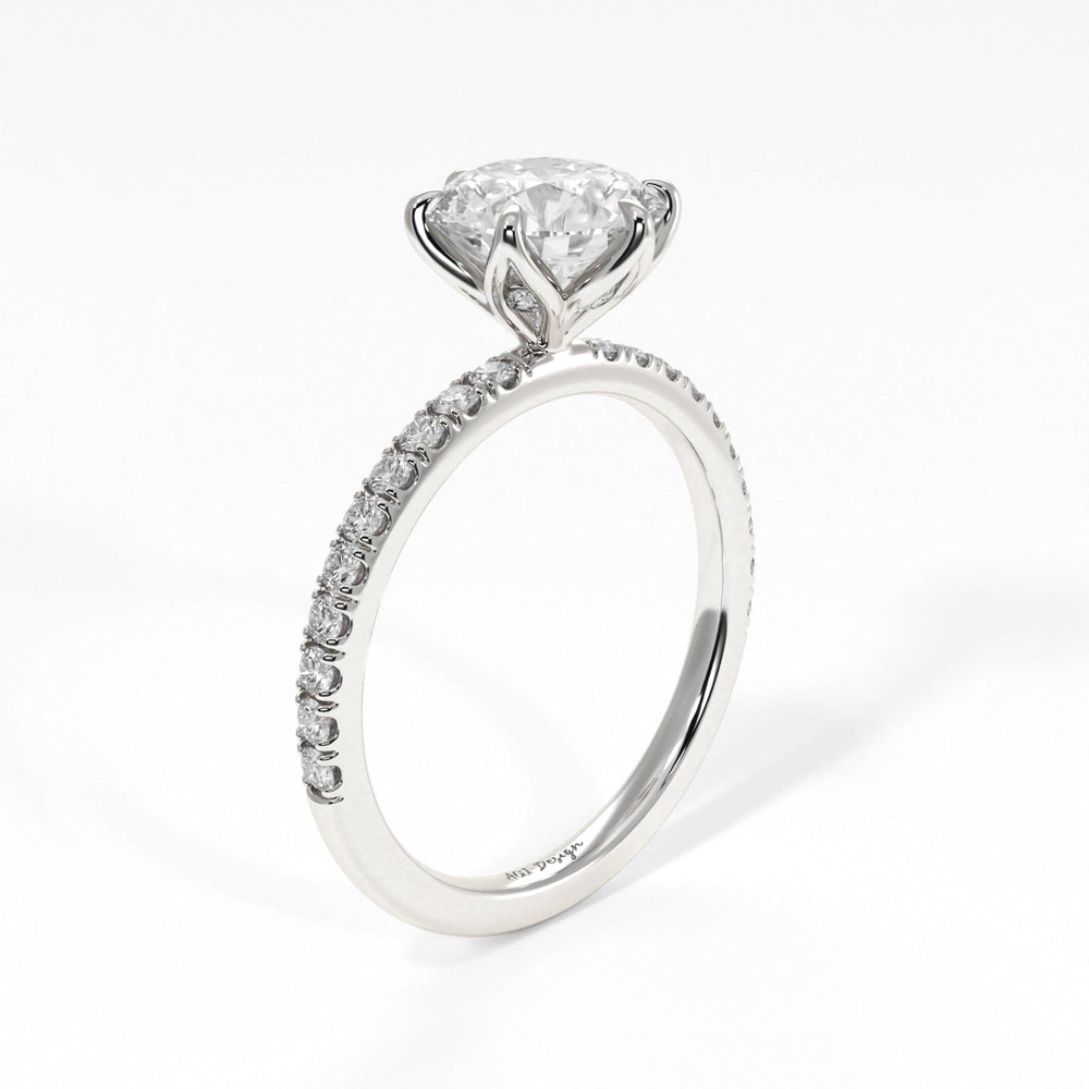 AGI Design Melanie Round Lab Created Diamond Engagement Ring