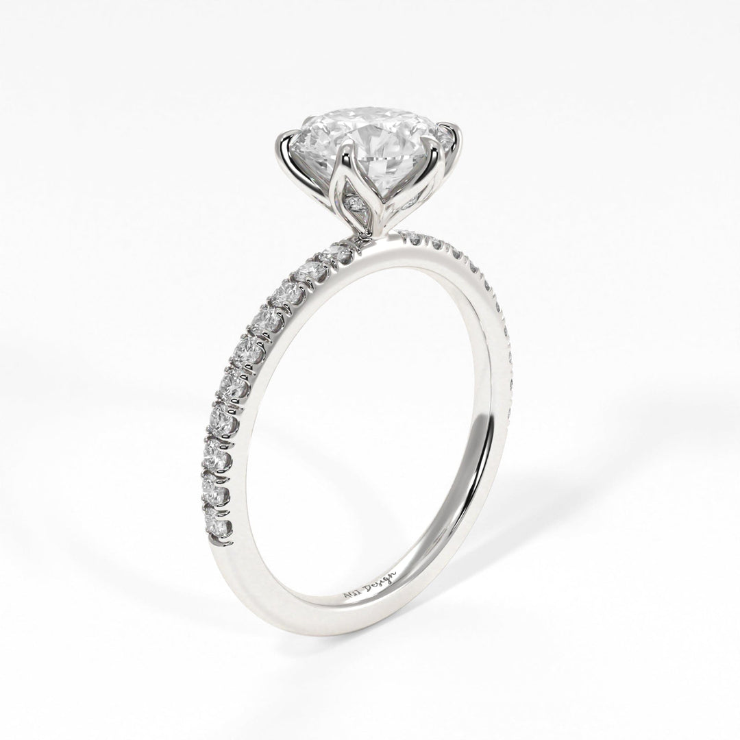 AGI Design Melanie Round Lab Created Diamond Engagement Ring