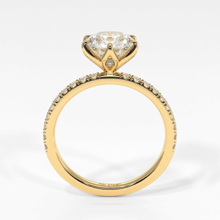 AGI Design Melanie Round Lab Created Diamond Engagement Ring