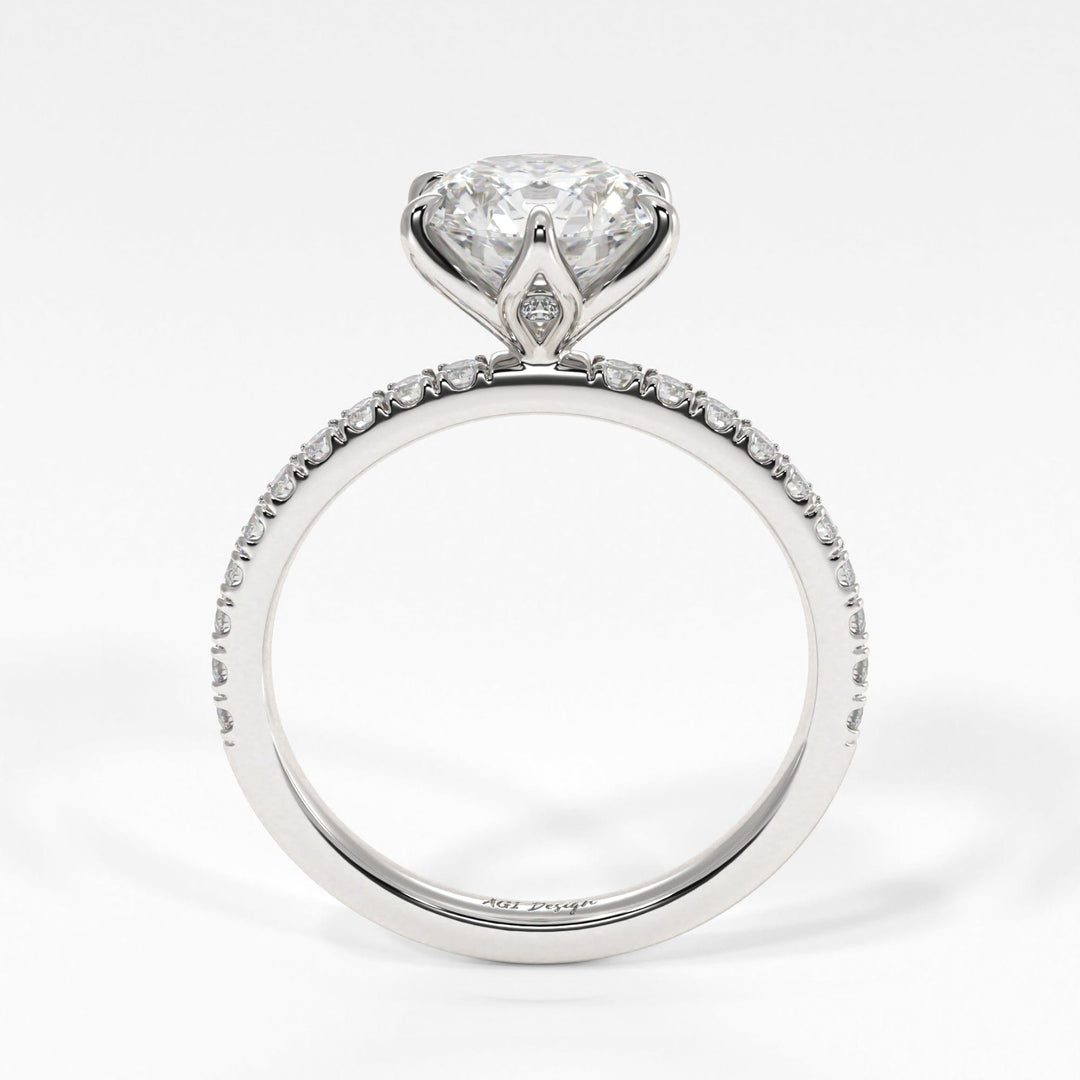 AGI Design Melanie Round Lab Created Diamond Engagement Ring