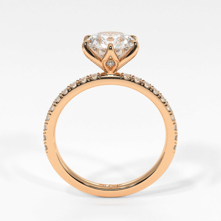 AGI Design Melanie Round Lab Created Diamond Engagement Ring