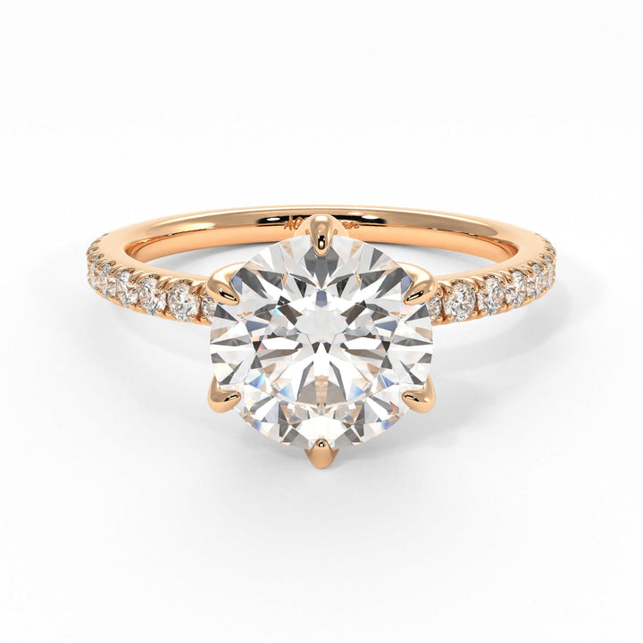 AGI Design Melanie Round Lab Created Diamond Engagement Ring