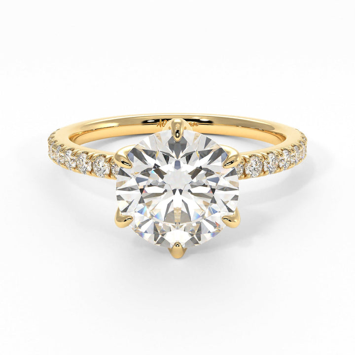 AGI Design Melanie Round Lab Created Diamond Engagement Ring