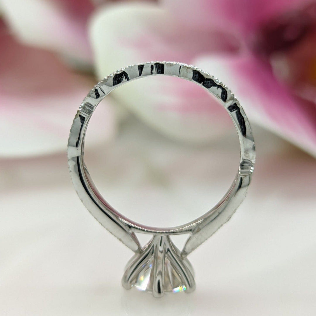 AGI Design Melody Round Lab Created Diamond Engagement Ring