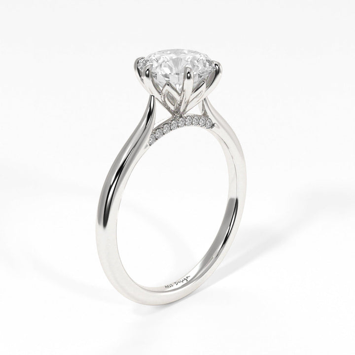 AGI Design Milana Round Lab Created Diamond Engagement Ring