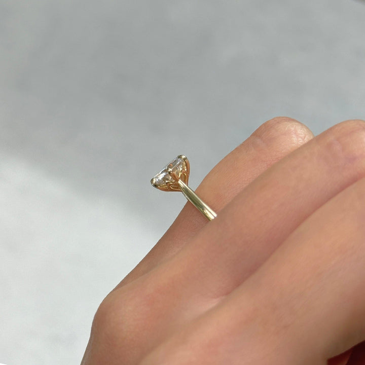 AGIDesignShop Milana Round Moissanite Tulip Engagement Ring