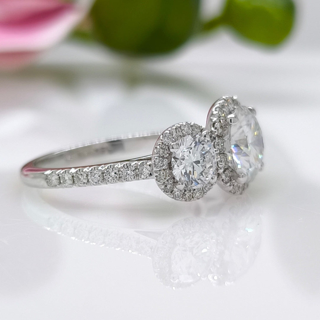 AGIDesignShop Nadia Round Moissanite Engagement Ring