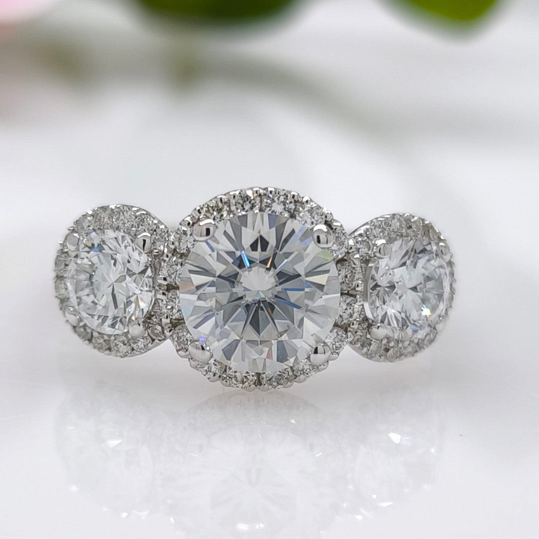 AGIDesignShop Nadia Round Moissanite Engagement Ring