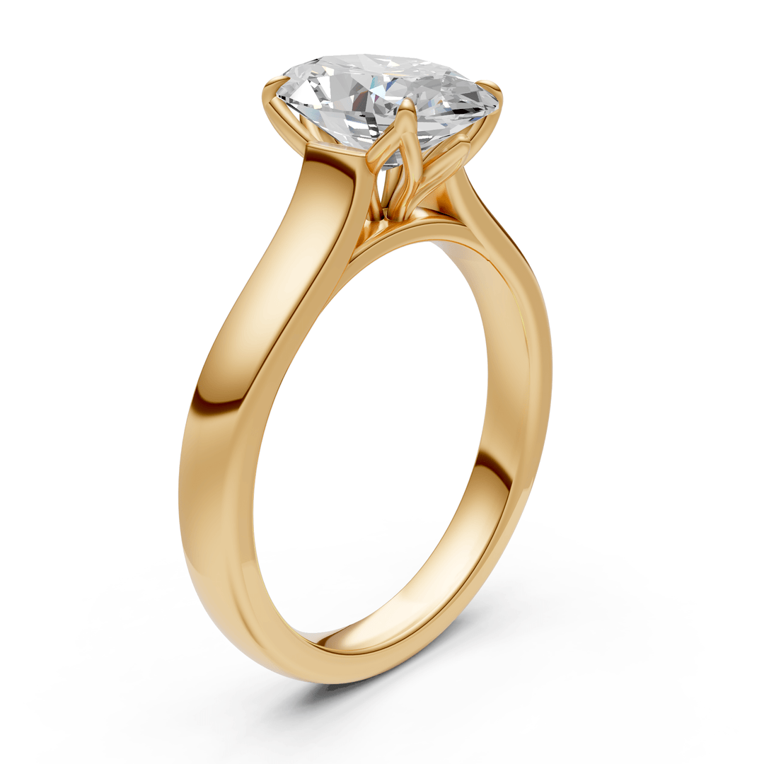 AGI Design Natasha Oval Lab Created Diamond Engagement Ring