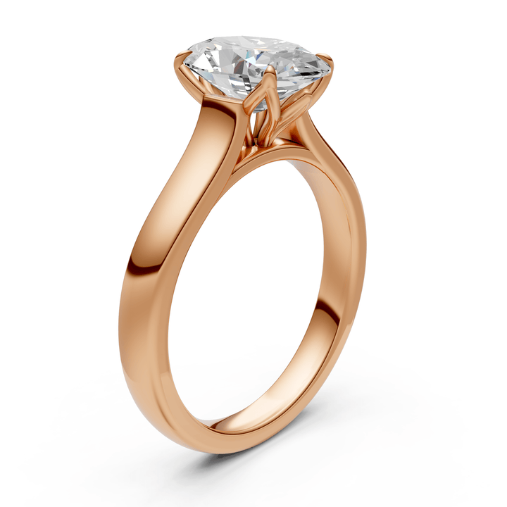 AGI Design Natasha Oval Lab Created Diamond Engagement Ring