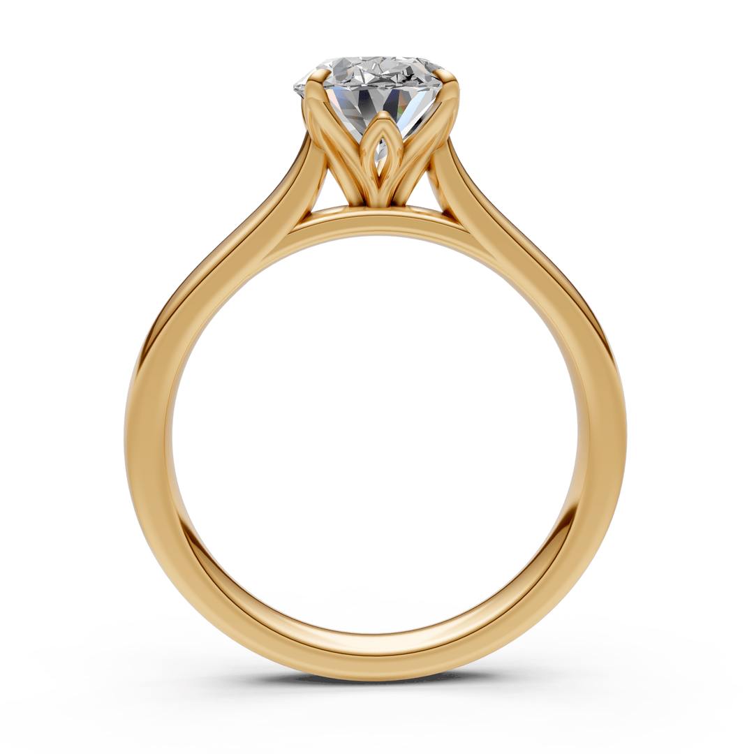 AGI Design Natasha Oval Lab Created Diamond Engagement Ring