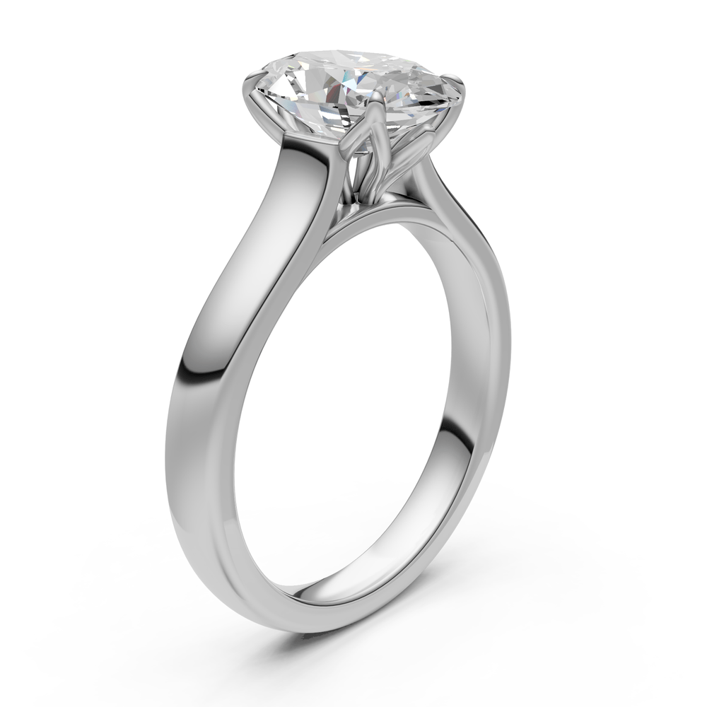 AGI Design Natasha Oval Lab Created Diamond Engagement Ring