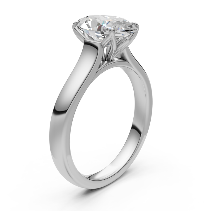 AGI Design Natasha Oval Lab Created Diamond Engagement Ring