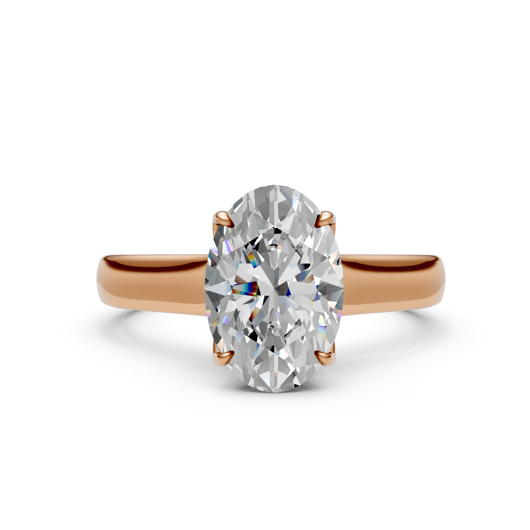 AGI Design Natasha Oval Lab Created Diamond Engagement Ring