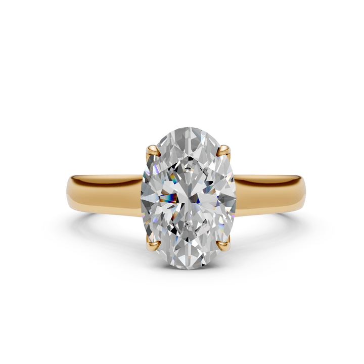 AGI Design Natasha Oval Lab Created Diamond Engagement Ring