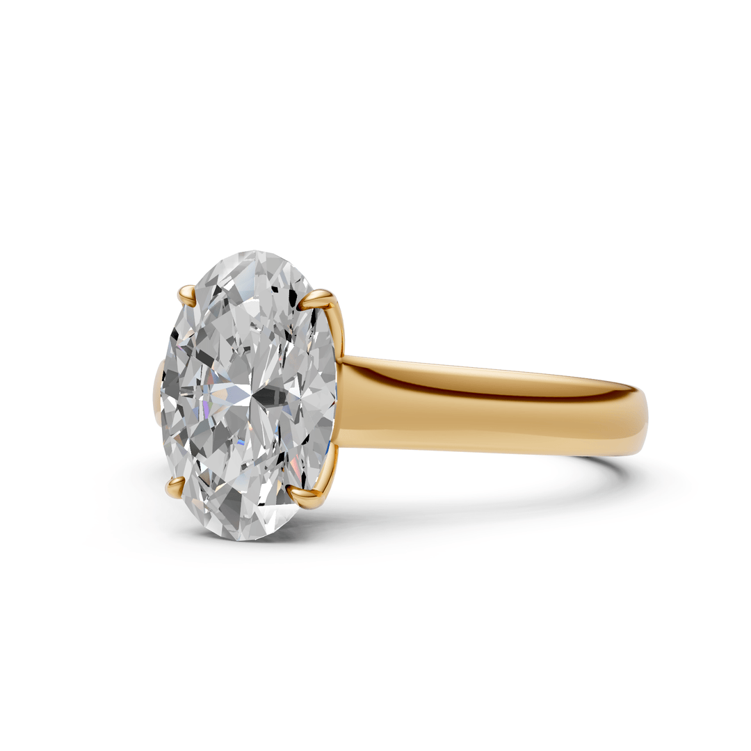 AGI Design Natasha Oval Lab Created Diamond Engagement Ring