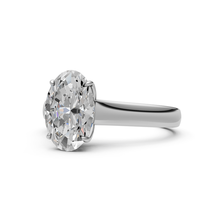 AGI Design Natasha Oval Lab Created Diamond Engagement Ring
