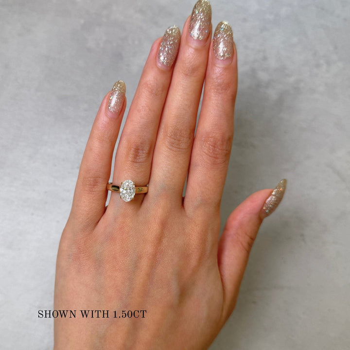 AGI Design Natasha Oval Lab Created Diamond Engagement Ring