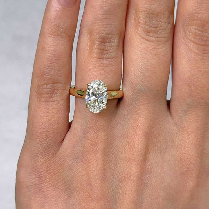 AGI Design Natasha Oval Lab Created Diamond Engagement Ring