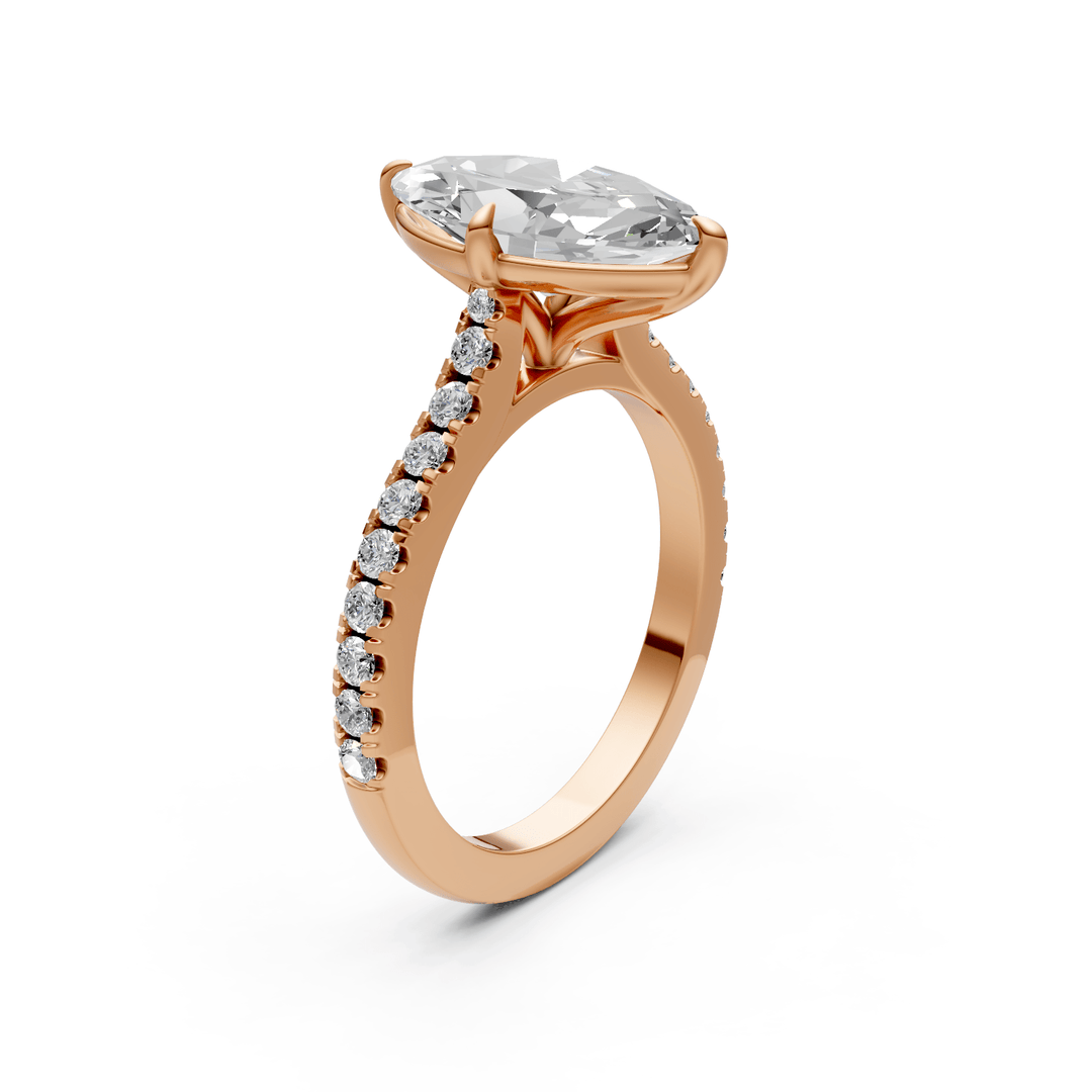 AGI Design Nelly Marquise Lab Created Diamond Engagement Ring