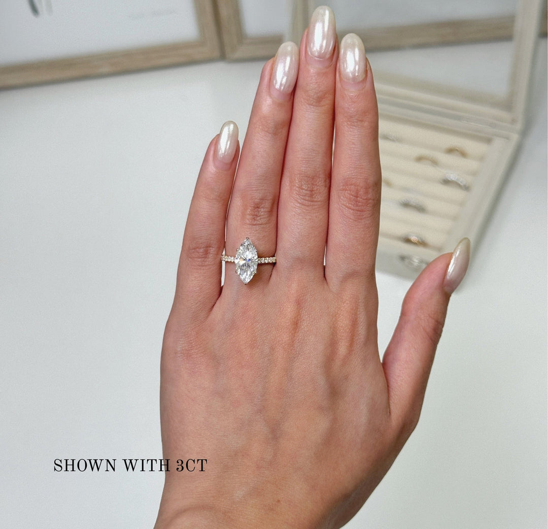 AGI Design Nelly Marquise Lab Created Diamond Engagement Ring