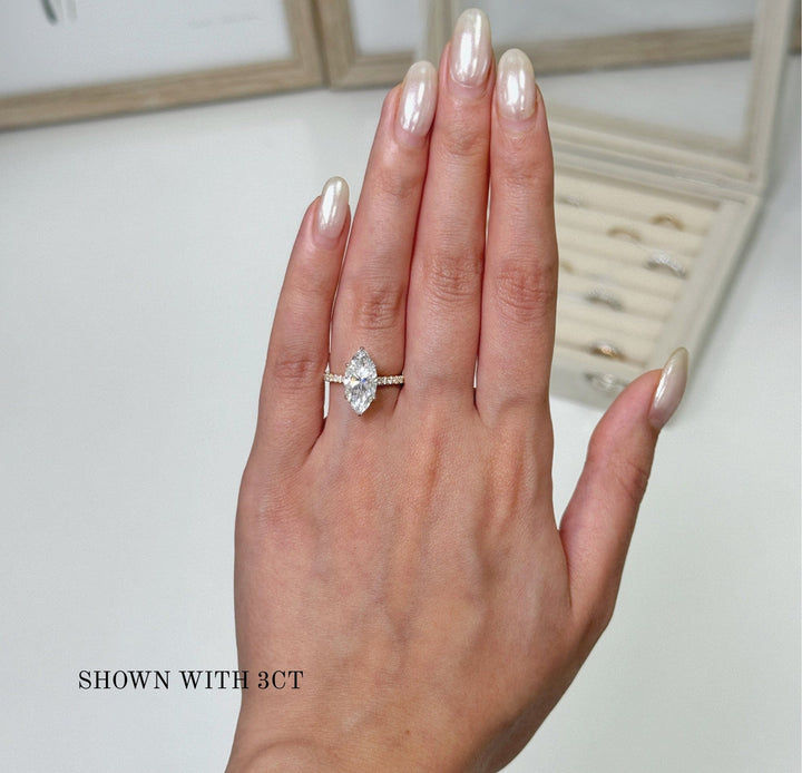 AGI Design Nelly Marquise Lab Created Diamond Engagement Ring