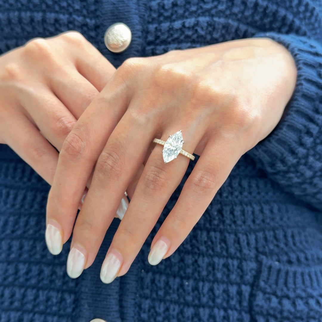 AGI Design Nelly Marquise Lab Created Diamond Engagement Ring