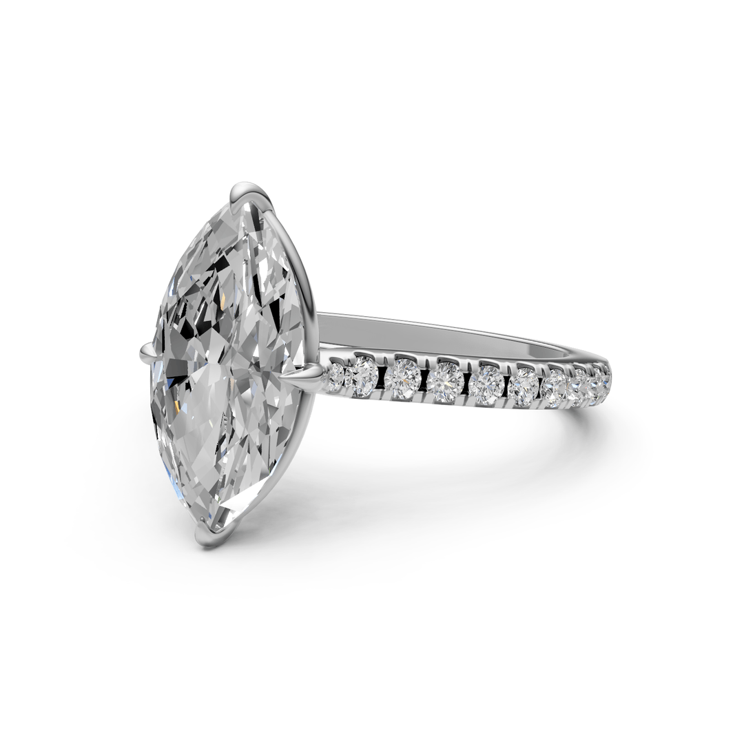 AGIDesignShop Nelly Marquise Moissanite Engagement Ring