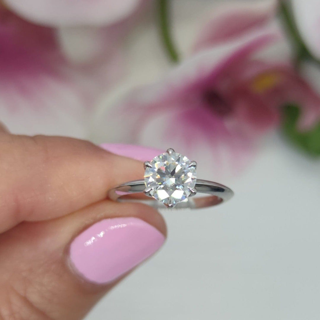 AGI Design Noa Round Lab Created Diamond Engagement Ring