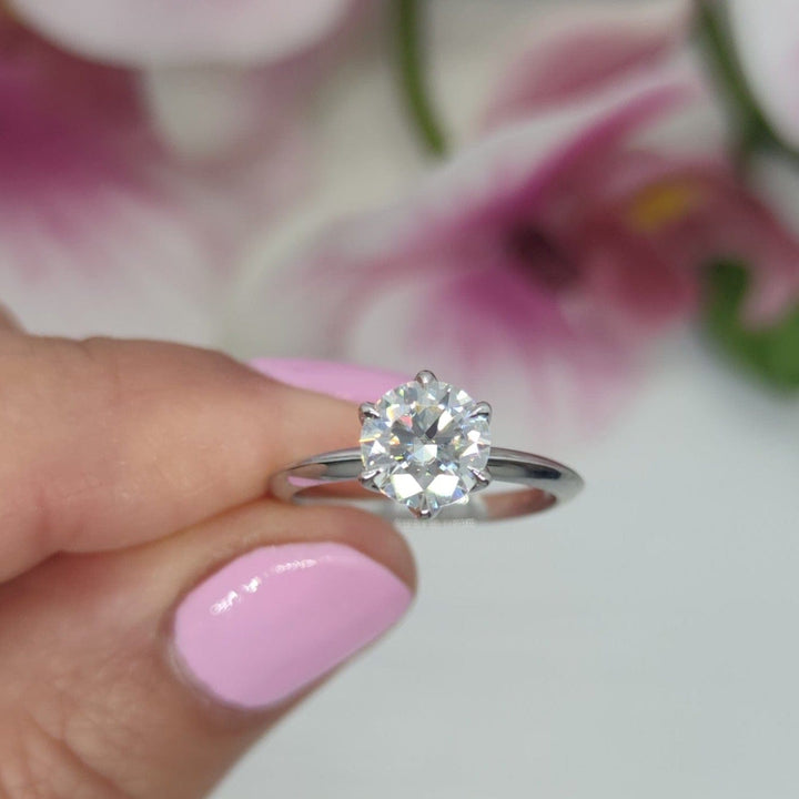 AGI Design Noa Round Lab Created Diamond Engagement Ring