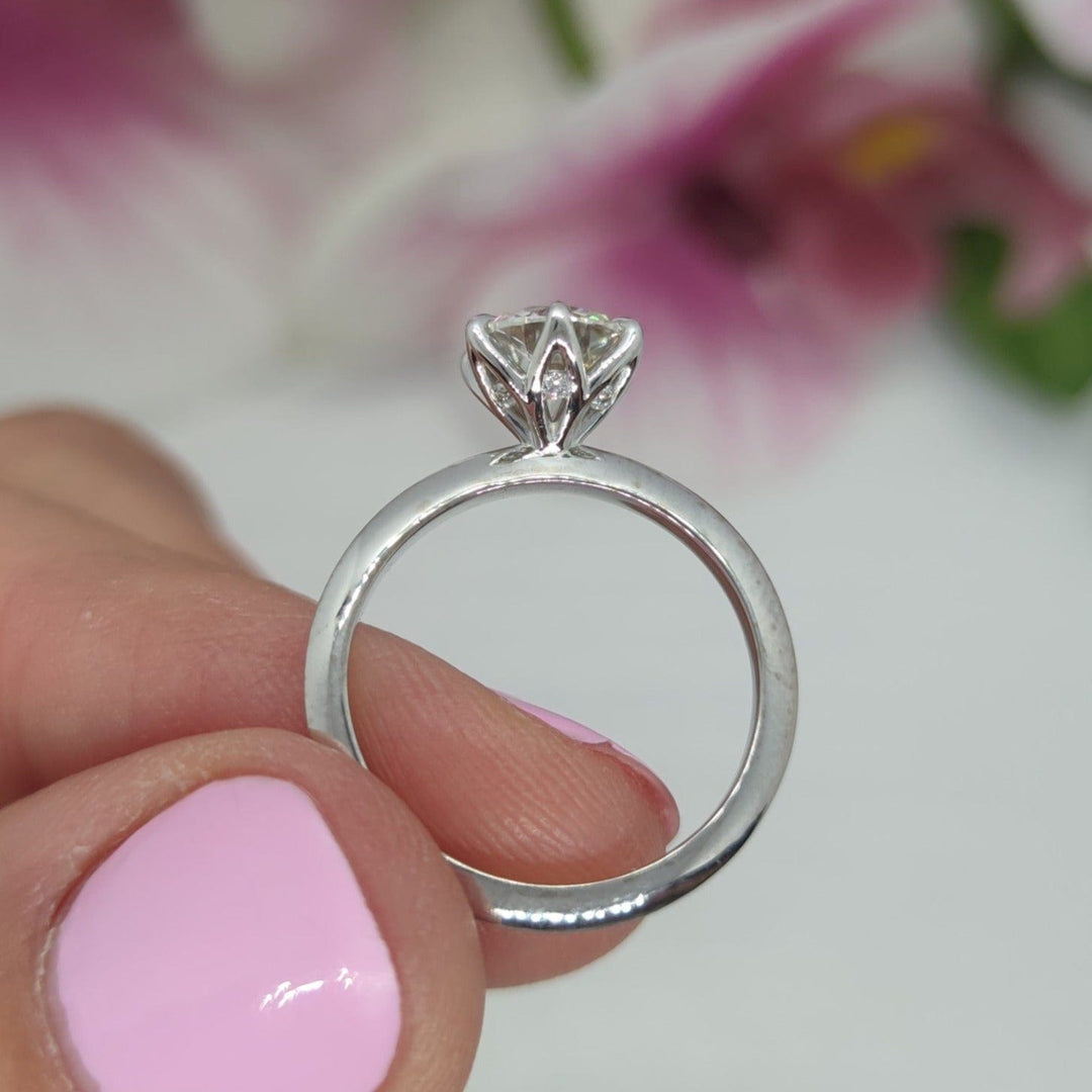 AGI Design Noa Round Lab Created Diamond Engagement Ring