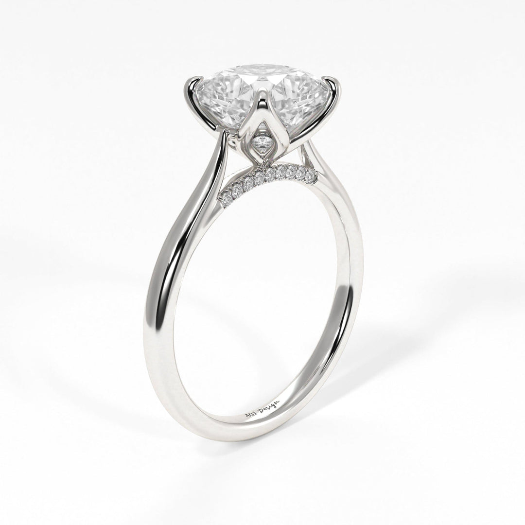 AGI Design Nora Cushion Cut Lab Created Diamond Engagement Ring