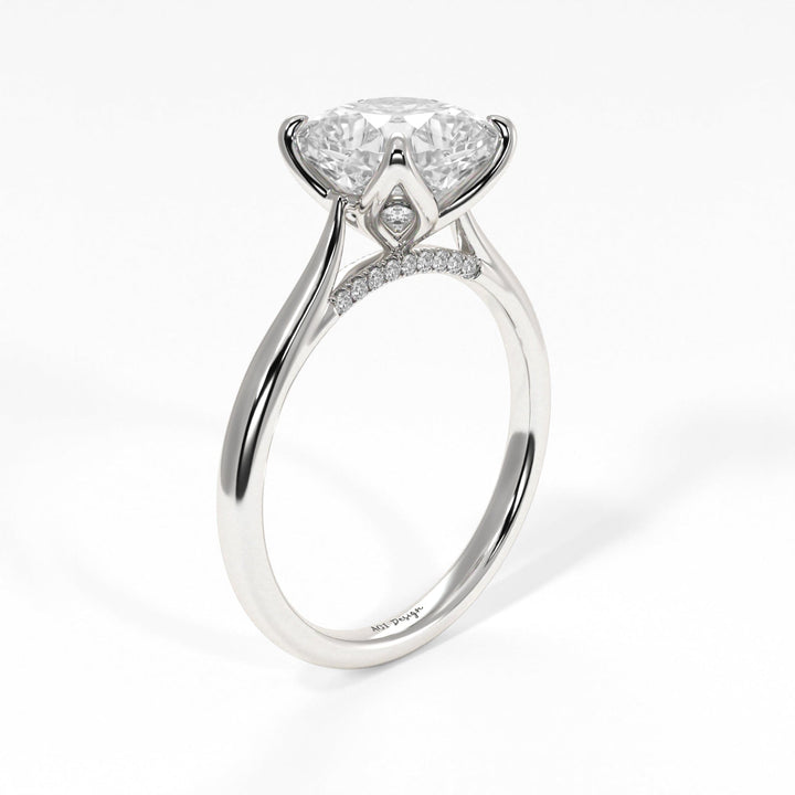 AGI Design Nora Cushion Cut Lab Created Diamond Engagement Ring