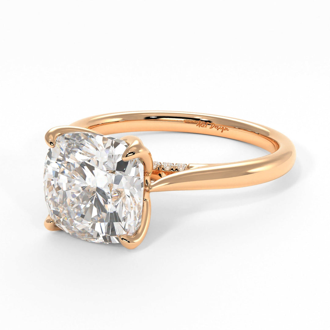 AGI Design Nora Cushion Cut Lab Created Diamond Engagement Ring