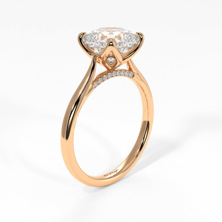 AGI Design Nora Cushion Cut Lab Created Diamond Engagement Ring