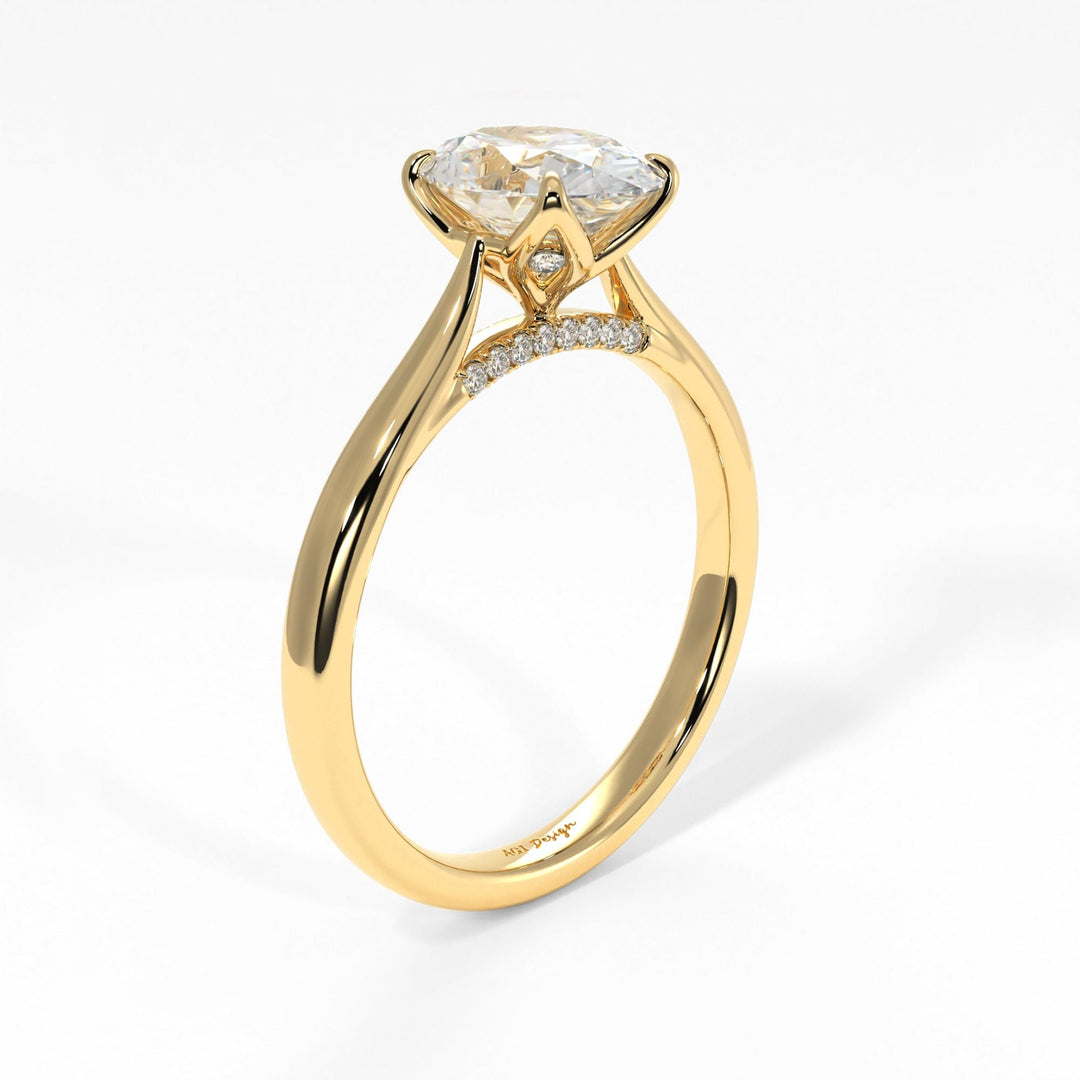 AGI Design Nora Oval Lab Created Diamond Engagement Ring