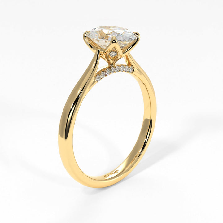 AGI Design Nora Oval Lab Created Diamond Engagement Ring