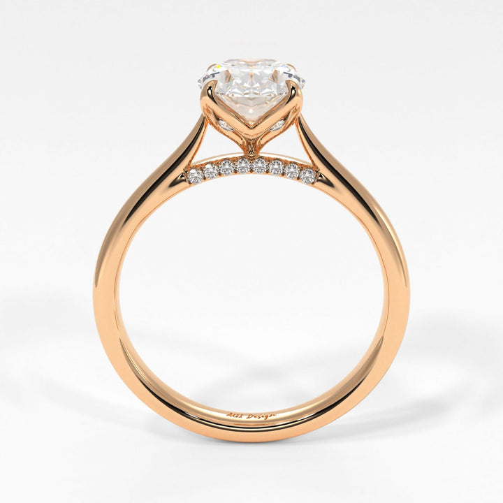 AGI Design Nora Oval Lab Created Diamond Engagement Ring